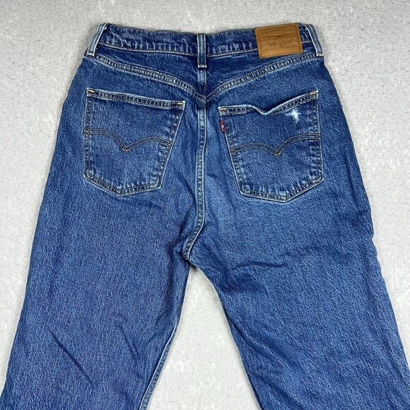 Levi's Premium Jeans 70's High Rise Flare Leg Women’s 29 x 32 Medium Blue Wash - Picture 9 of 15